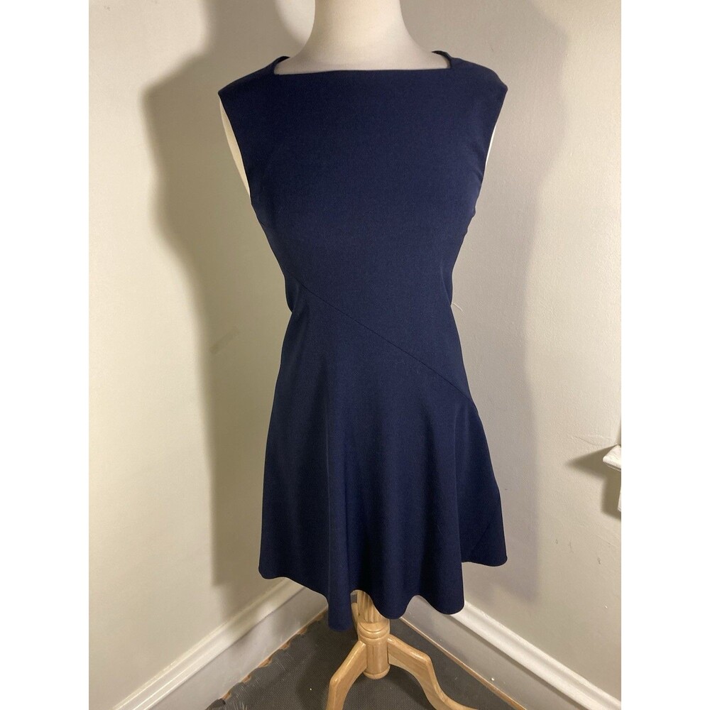 MM Lafleur The Sarah Sleeveless Sheath mini short Dress Navy Blue Size 2